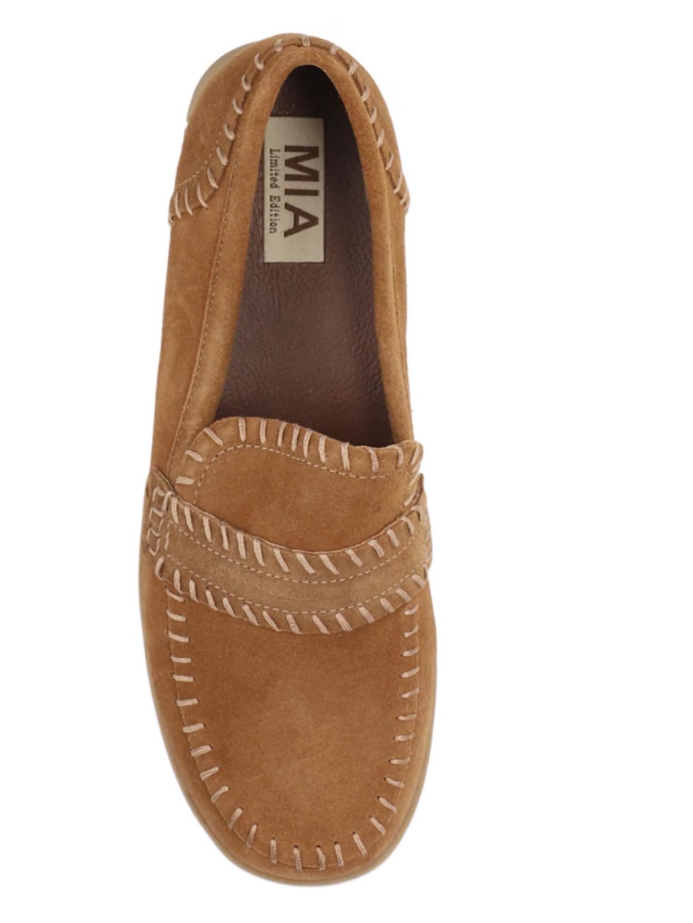 MIA NEW Women’s Natalee Mocassin Slip On Tan Suede Loafers 10